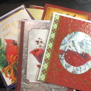 35 bird themed Christmas cards